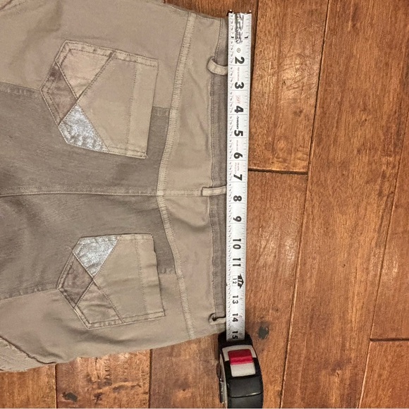 Elisa Cavaletti Tan and Silver Straight Leg Pants sz 29 super fun pants! - Picture 11 of 11